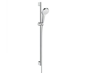 Душевой гарнитур Hansgrohe Croma Select S 1jet EcoSmart 26575400, штанга 90 см, белый/хром