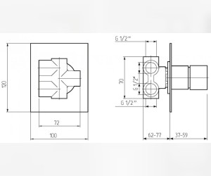 Девиатор Migliore Kvant 18126 4-х позиционный, хром