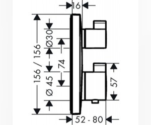 Смеситель Hansgrohe Ecostat S для душа, термостатический, белый матовый, 15714700
