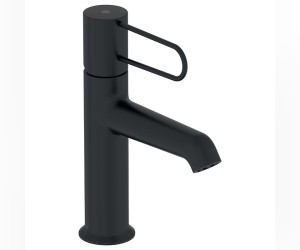 Смеситель для раковины Jacob Delafon Odeon Rive Gauche E21029-BL-BL, без донного клапана, корпус черный, ручка черная
