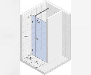 Душевая дверь в проем Riho Scandic Mistral M102-120L/R GX0722001/GX0722002