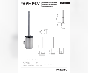 ORGANIC: Ёршик подвесной (металл) Bemeta