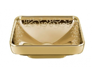 Раковина Vitra Water Jewels 4441B072-2100 40 см встраиваемая, цвет золото с рисунком