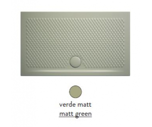 Поддон ArtCeram Texture 90 х 70 х 5,5 см, PDR017 26; 00, прямоугольный, цвет - verde matt (светло-зеленый), из искусственного камня