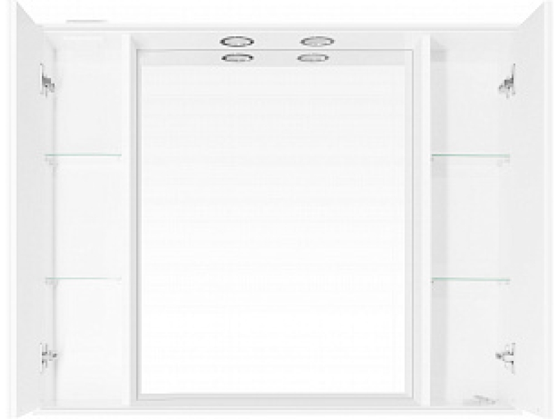 Купить Зеркальный шкаф Style Line Олеандр-2 1000/С Люкс, 100 см, белый, ЛС-00000583
