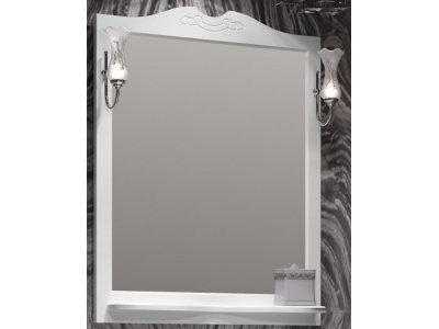 Зеркало Opadiris Клио/Брунелла 80 см, белый матовый, 00-00003655